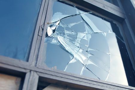 broken window pane